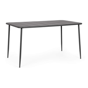 Tavolo rettangolare CALVARI in acciaio antracite, 140×80 cm