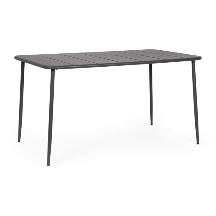 Tavolo rettangolare CALVARI in acciaio antracite, 140×80 cm