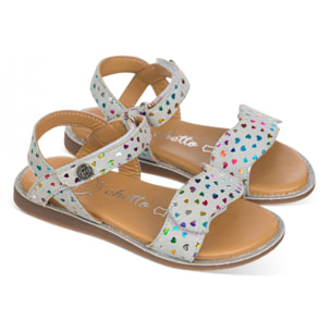 Sandalia de estampado corazones
