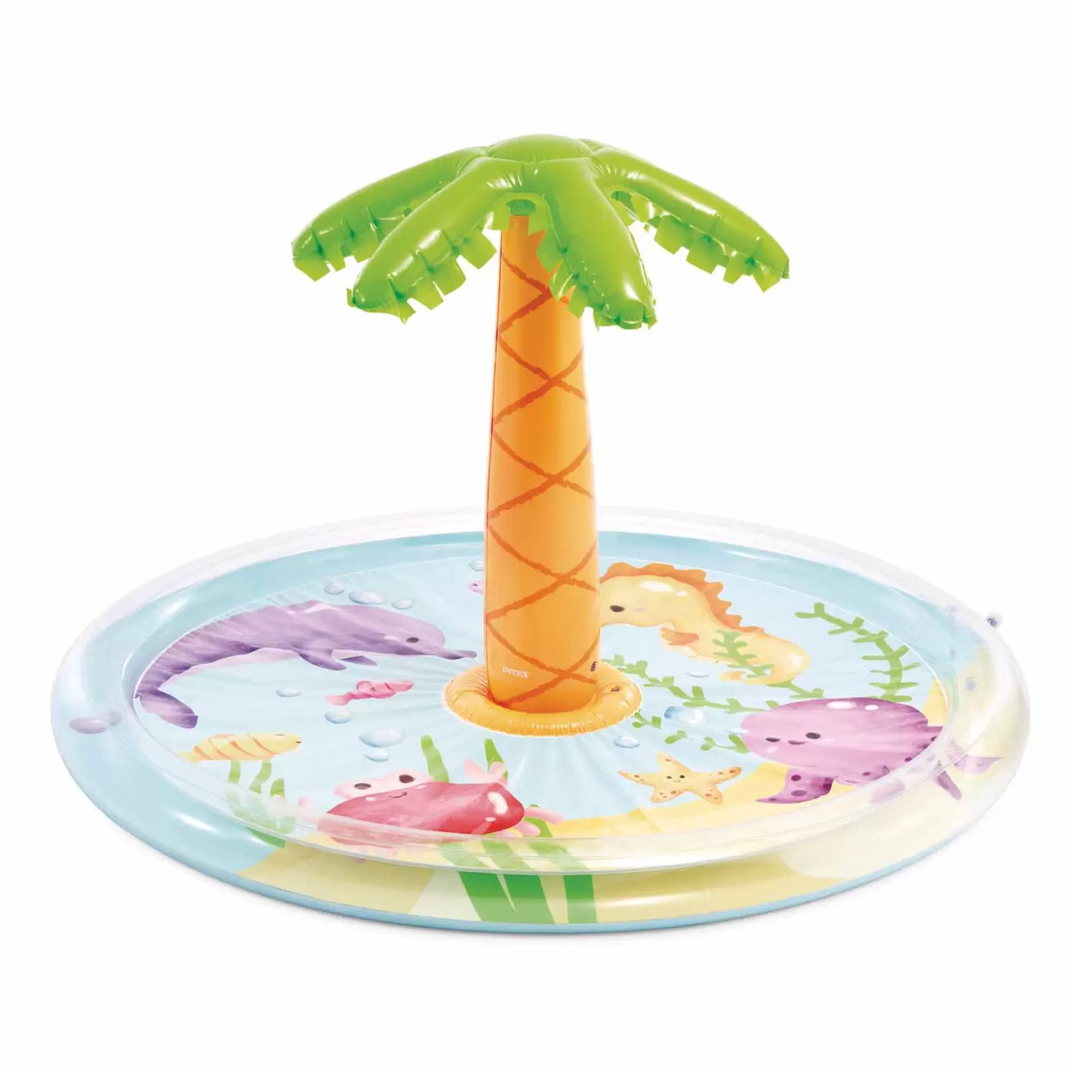 Intex 56433NP - Piscina Gonfiabile Palma con Spruzzino, 173x104 cm, 2+ Anni