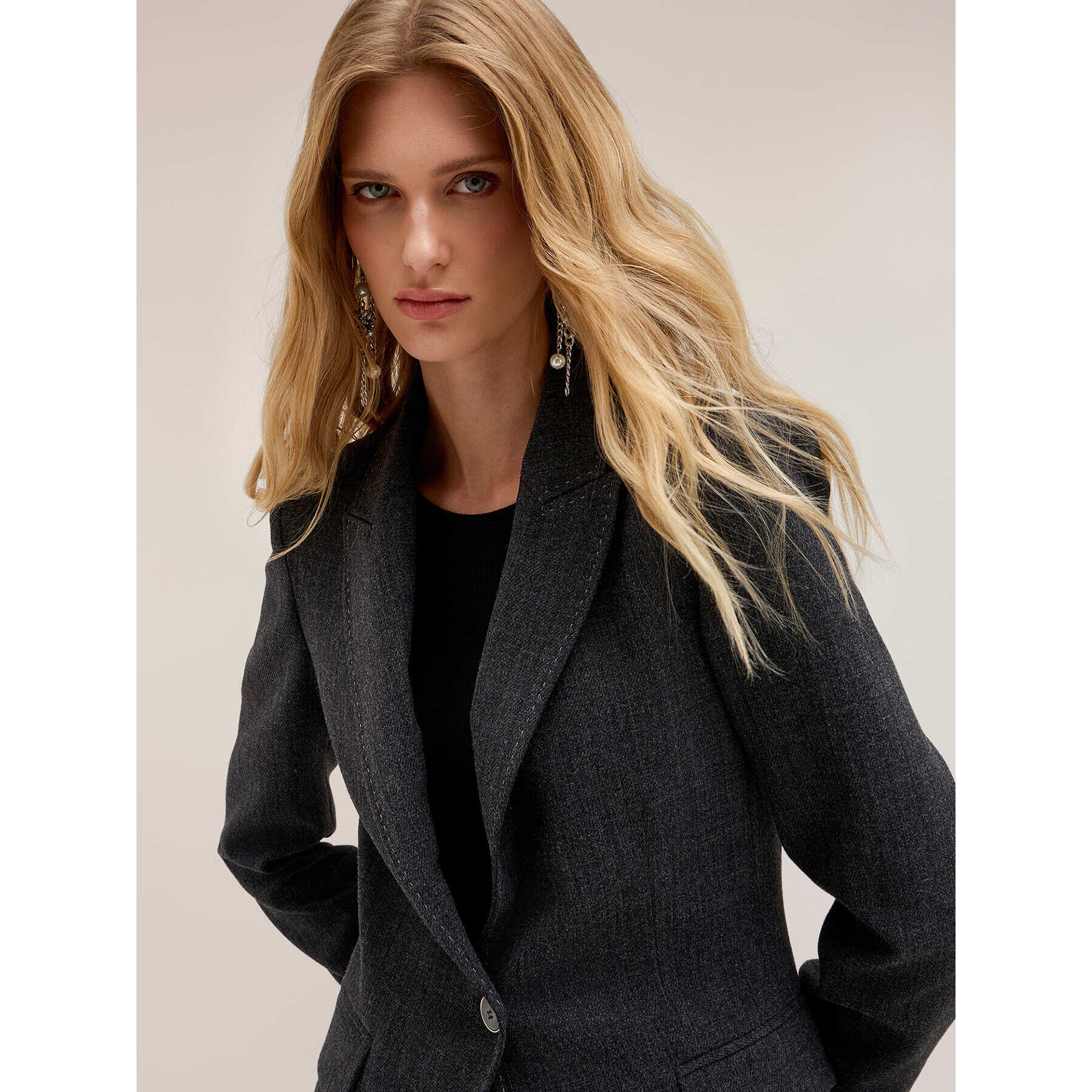 Motivi - Blazer monopetto The Tailoring Lab - Grigio