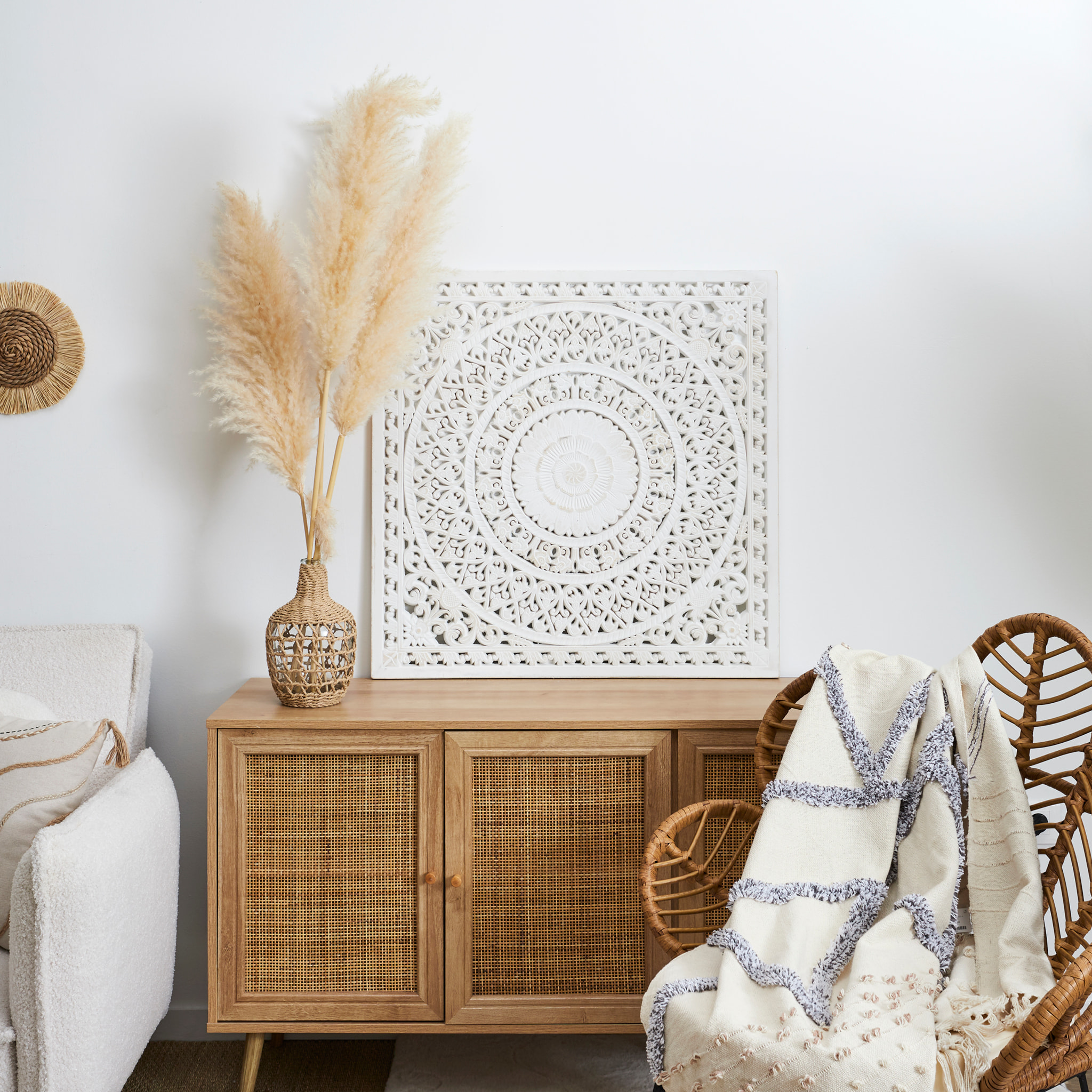 Decoration Murale Moulure 80x80cm