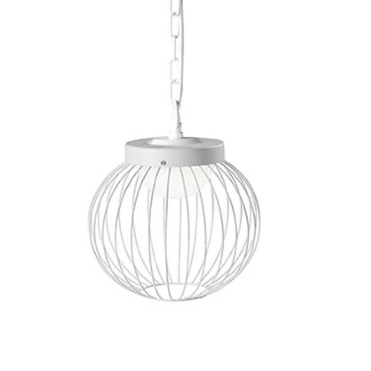 Cage - Lampada Led 20W A Sospensione Con Catena A Luce Fredda Colore Bianco