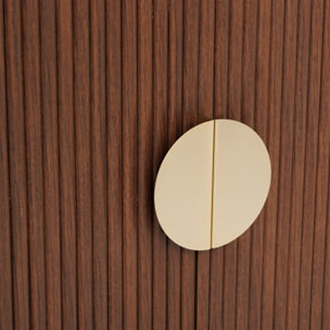 Buffet 2 portes 1 étagères Wany marron 80x40cm