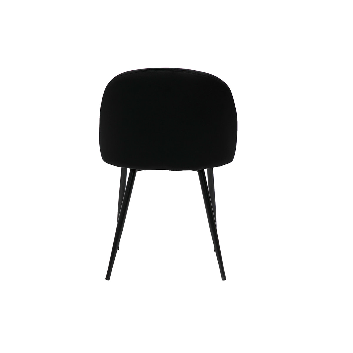 Chaises design noires en tissu velours et métal (lot de 2) CELESTE