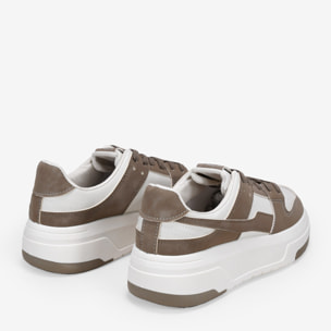 Zapatillas con plataforma marrones con cordones
