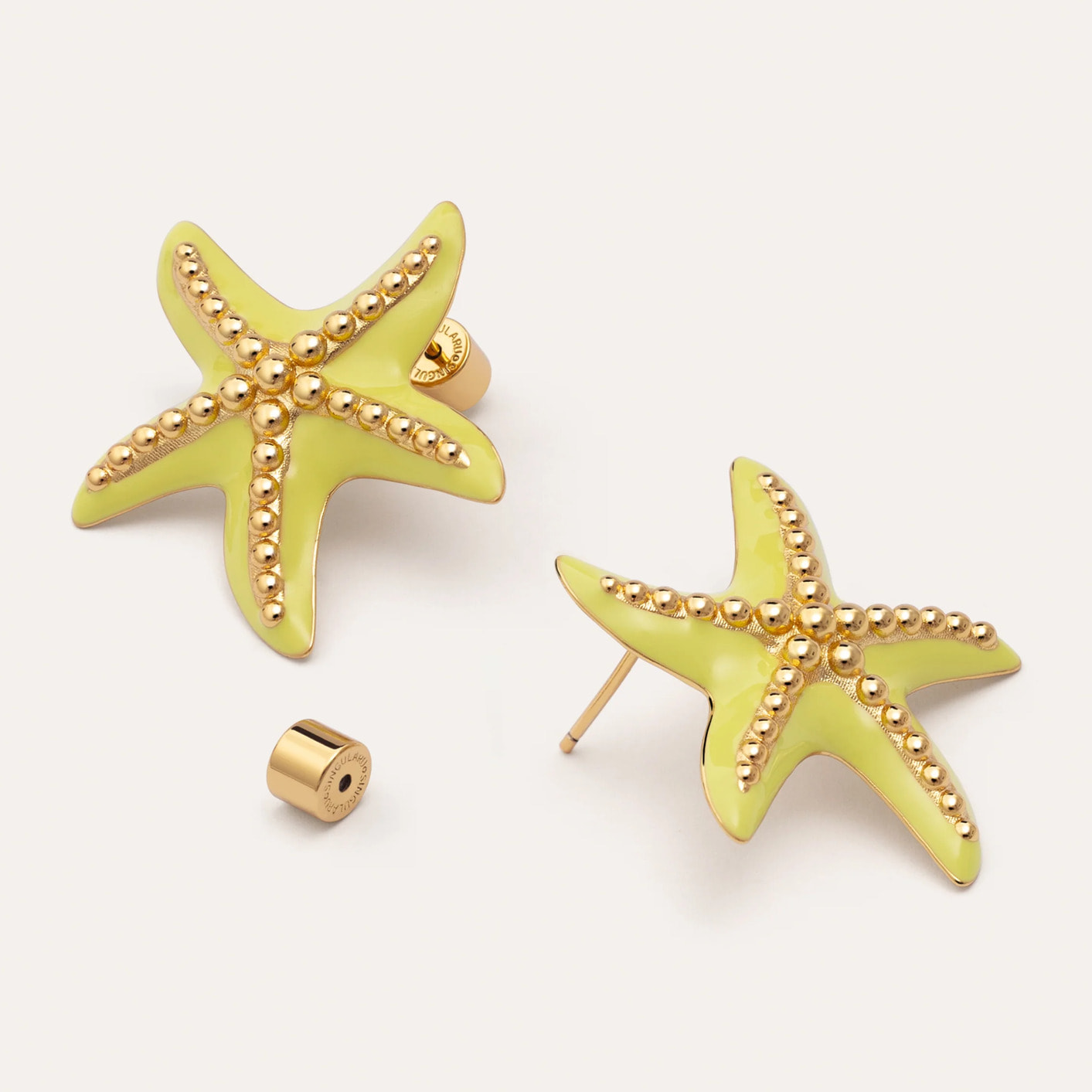 Pendientes Starfish Enamel Colors Baño Oro