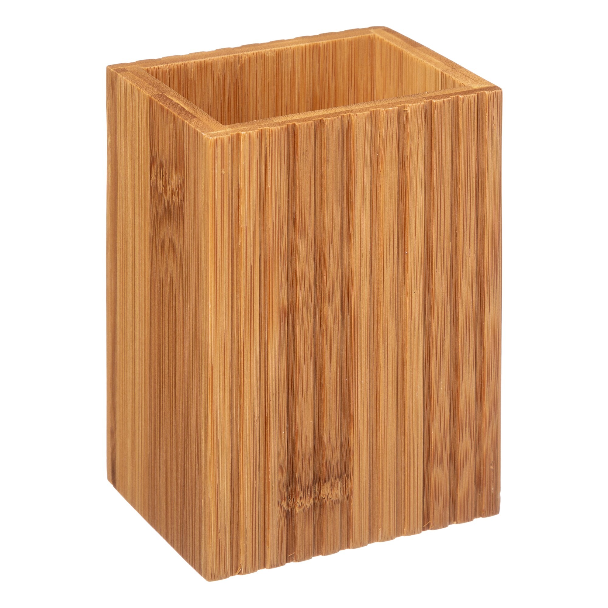 Vaso portacepillos bambú tierra