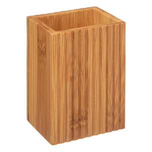 Vaso portacepillos bambú tierra