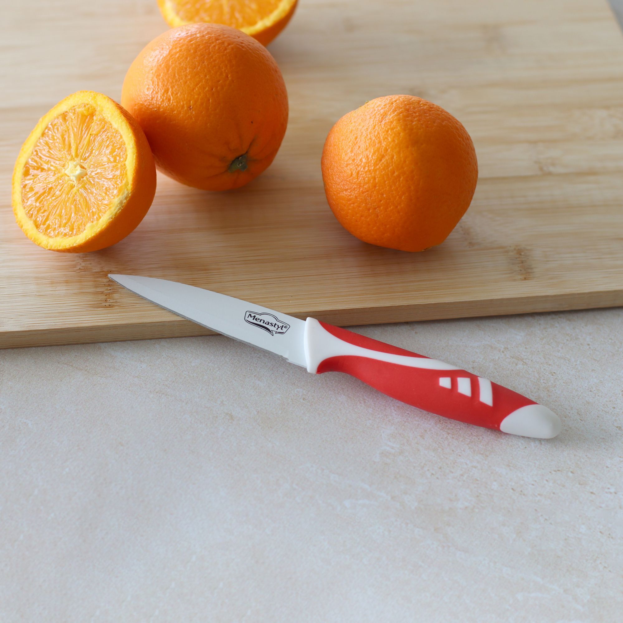 Lot de 3 couteaux et éplucheurs en inox revêtement céramique