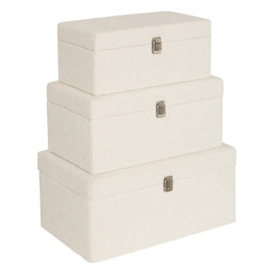Malles Carlie blanc 54x26cm