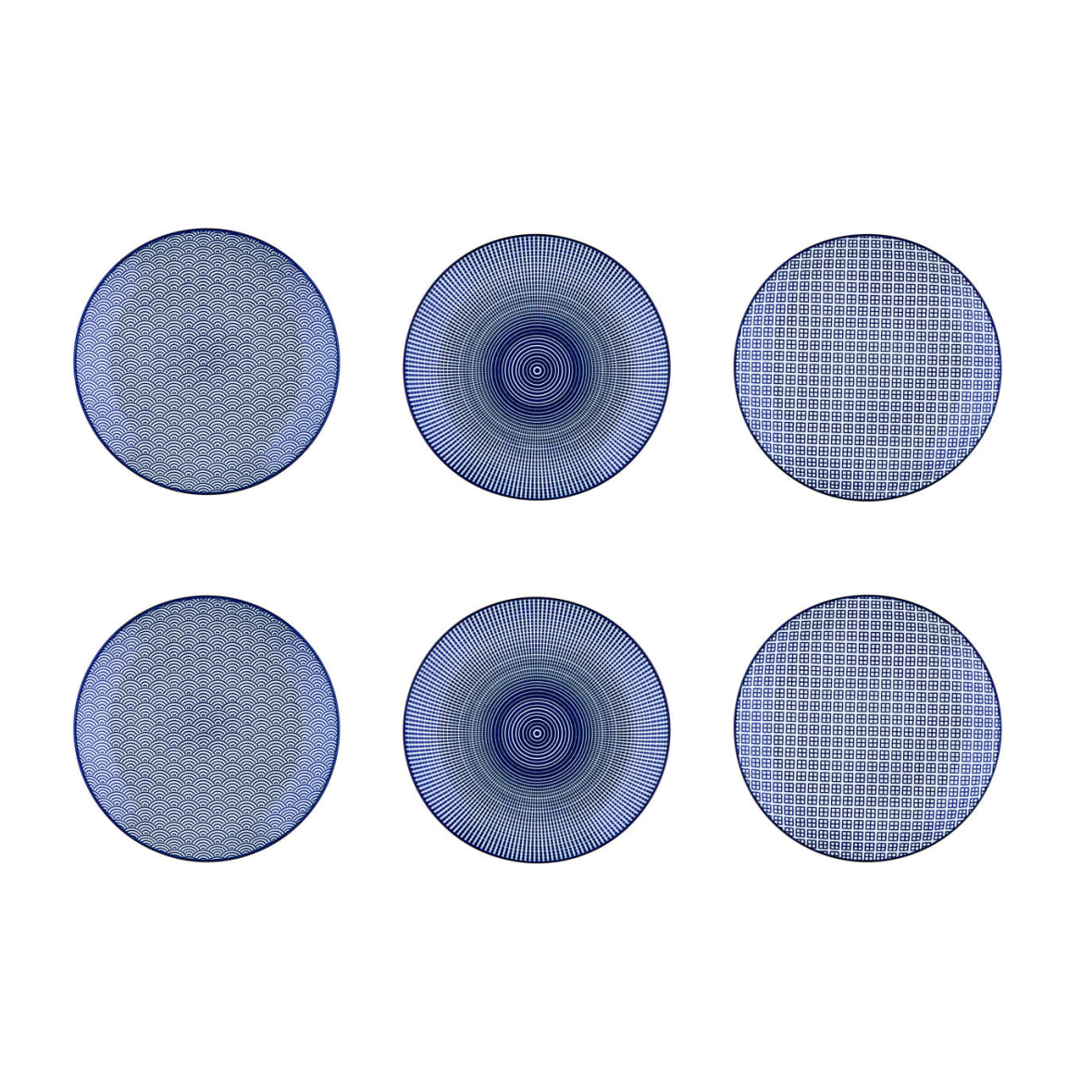 Assiette PATTERN Ø21cm - 6 pièces - Dark blue