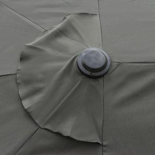 Parasol de jardin XXL pied contrepoids inclus acier polyester haute densité