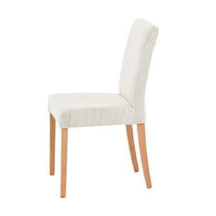 Gemma - lot de 2 chaises - en velours côtelé - Beige