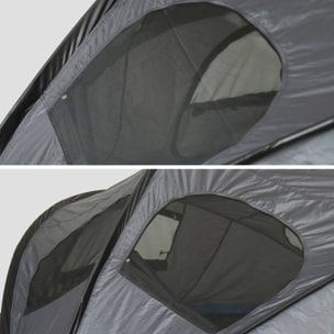 Tente de camping pour trampoline Ø250cm (filet intérieur et extérieur) polyester. traité anti UV. 2 portes. 4  fenêtres & sac de transport