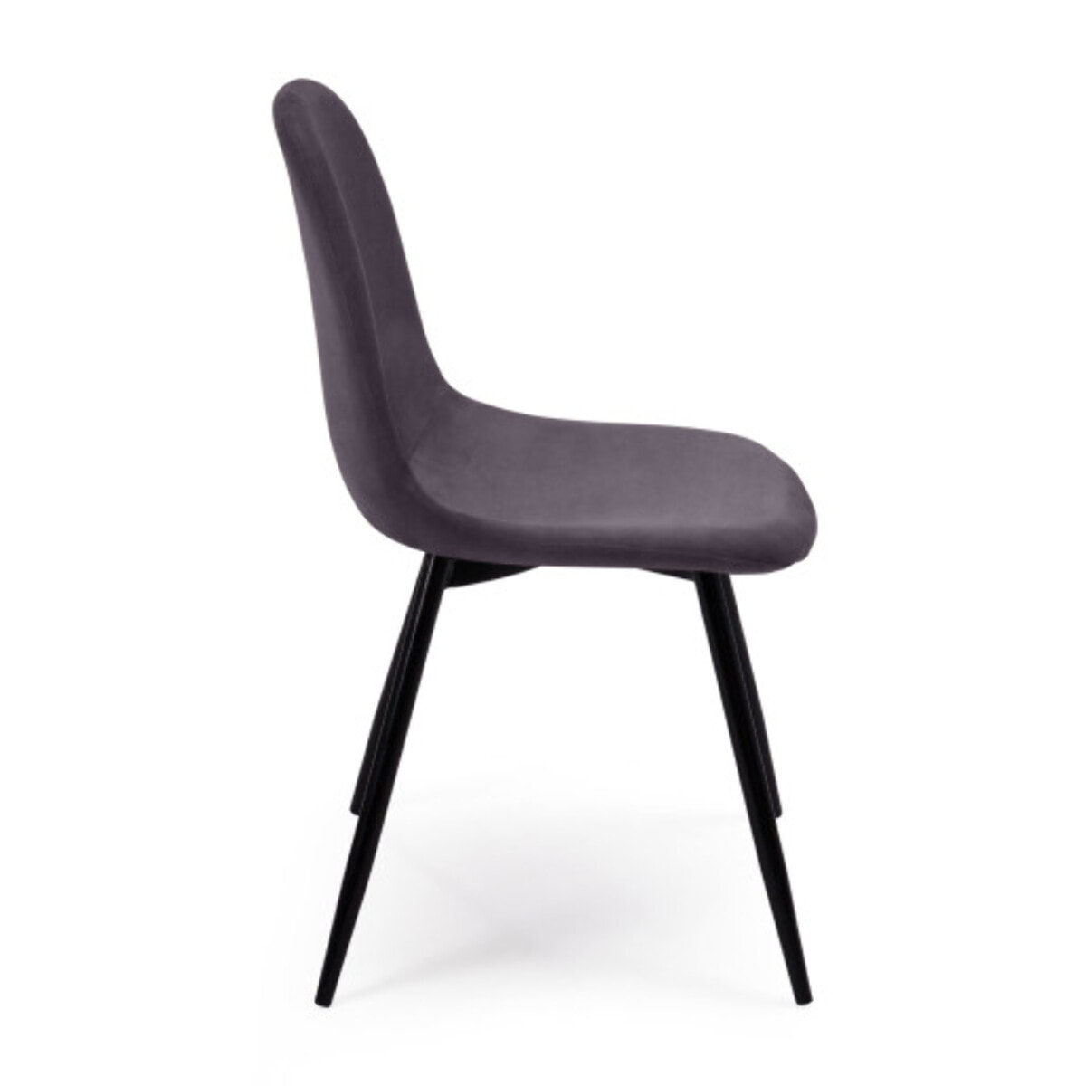Chaises Sofia - Gris foncé - pied noir