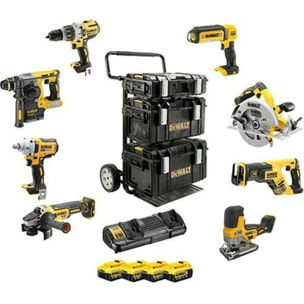 Kit Premium 8 Outils XR 18V DEWALT Brushless + 4 Batteries 5Ah Li-Ion - DCK856P4