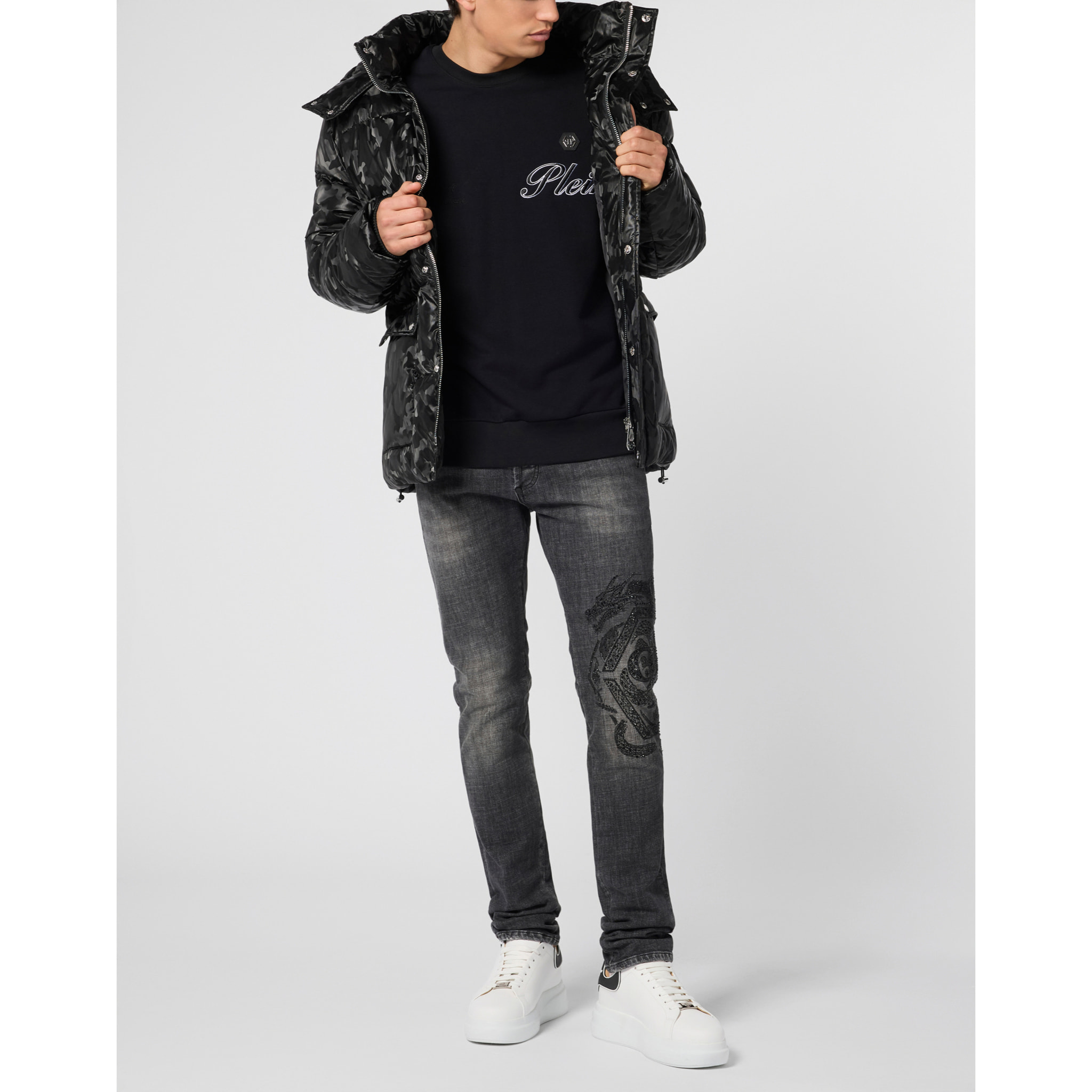 PHILIPP PLEIN Giacca in nylon CAMOUFLAGE
