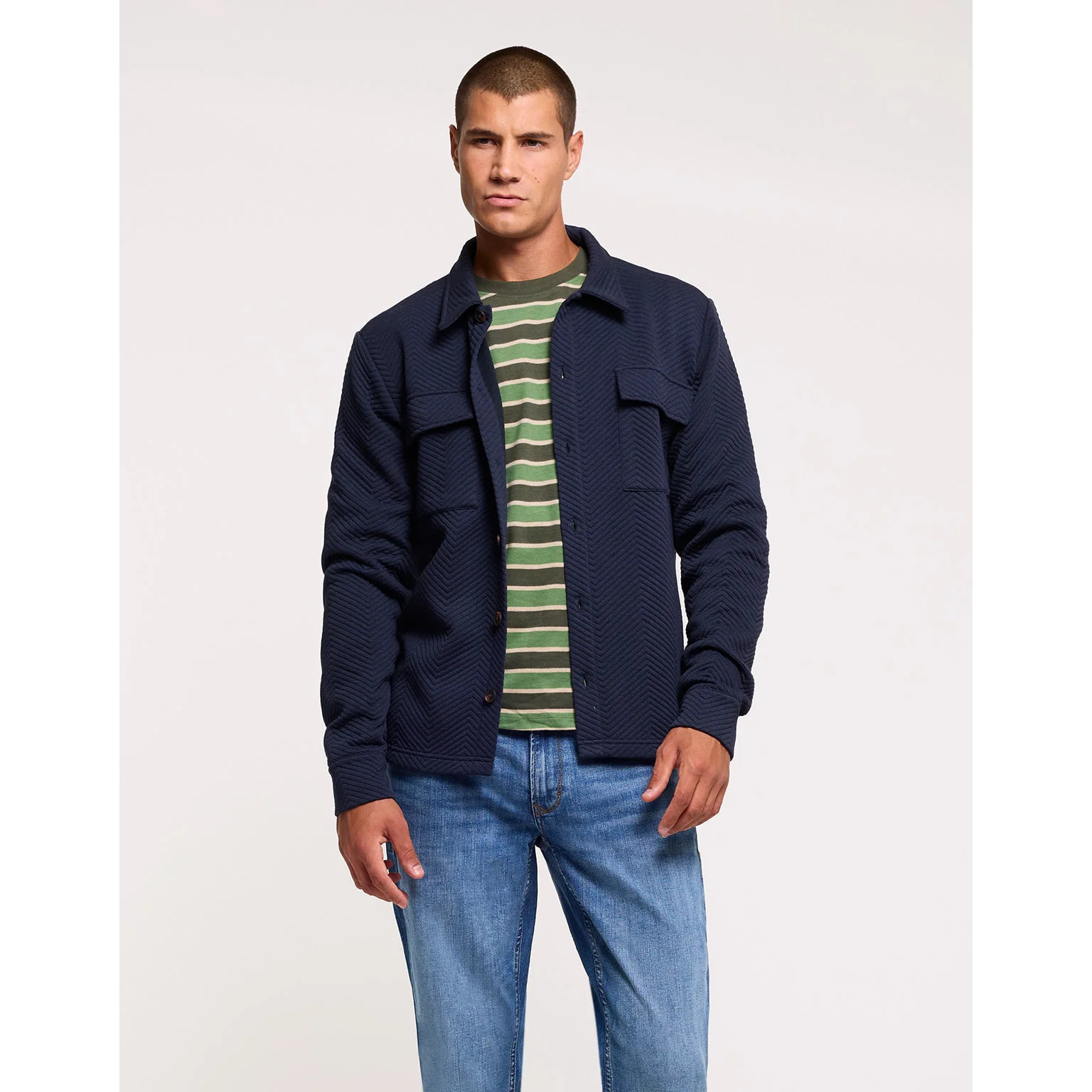 Sobrecamisa Espiga Azul Marino - Erien