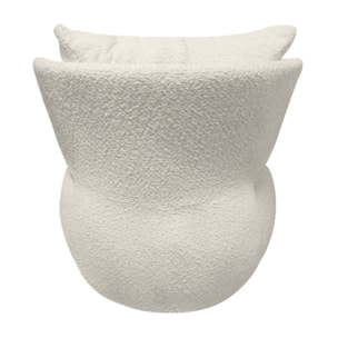 Fauteuil pivotant 360° en tissu bouclette - ORIGANO