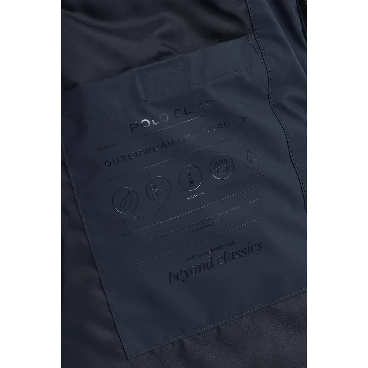 Chaqueta Dorsey azul marino con logo Rigby Go