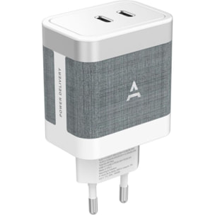 Chargeur ordinateur portable ADEQWAT 65W charge rapide 2 USB-C