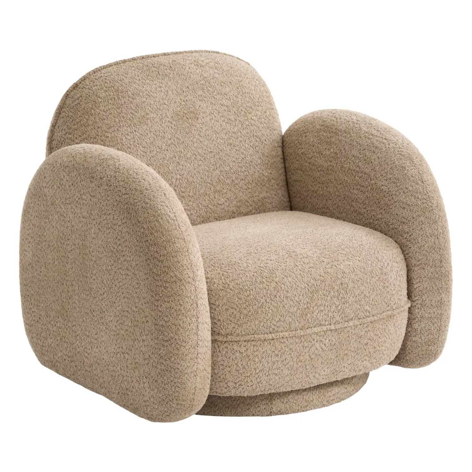 Fauteuil pivotant Fiva H.78cm beige