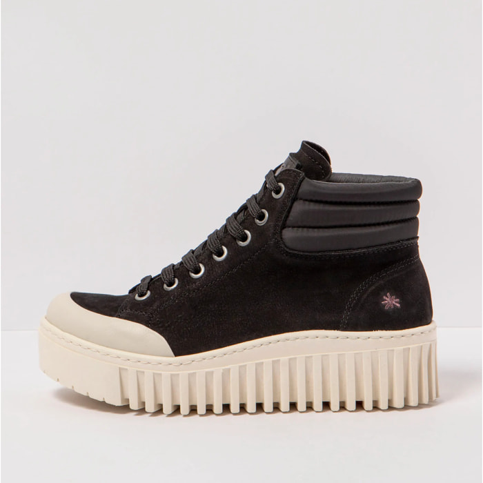 Botines 1532 NOBUCK-W BLACK-CREAM/BRIGHTON color Black-cream