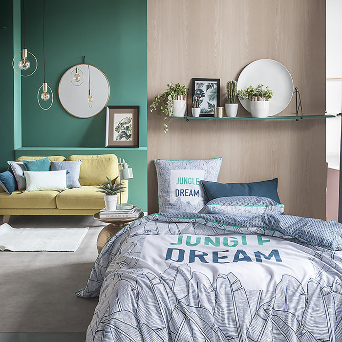 Parure Housse De Couette 100% coton 3pcs Jungle Dream