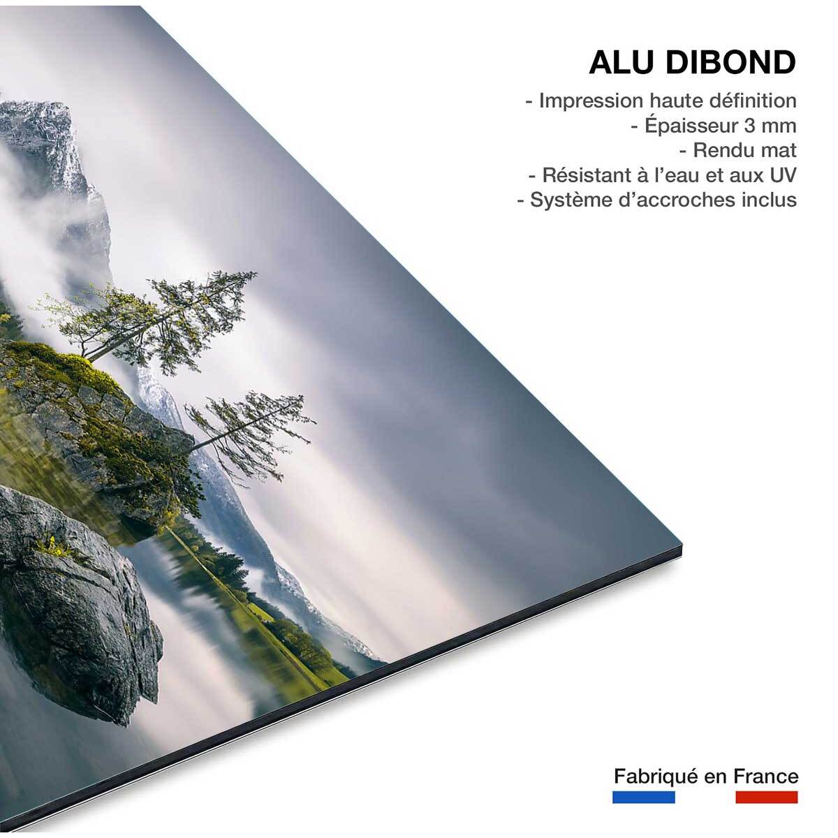 Tableau matin pluvieux en bavière Tableau alu Dibond