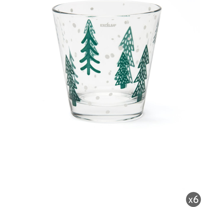 Set de 6 Verres Excelsa - Green Winter, Verre Vert