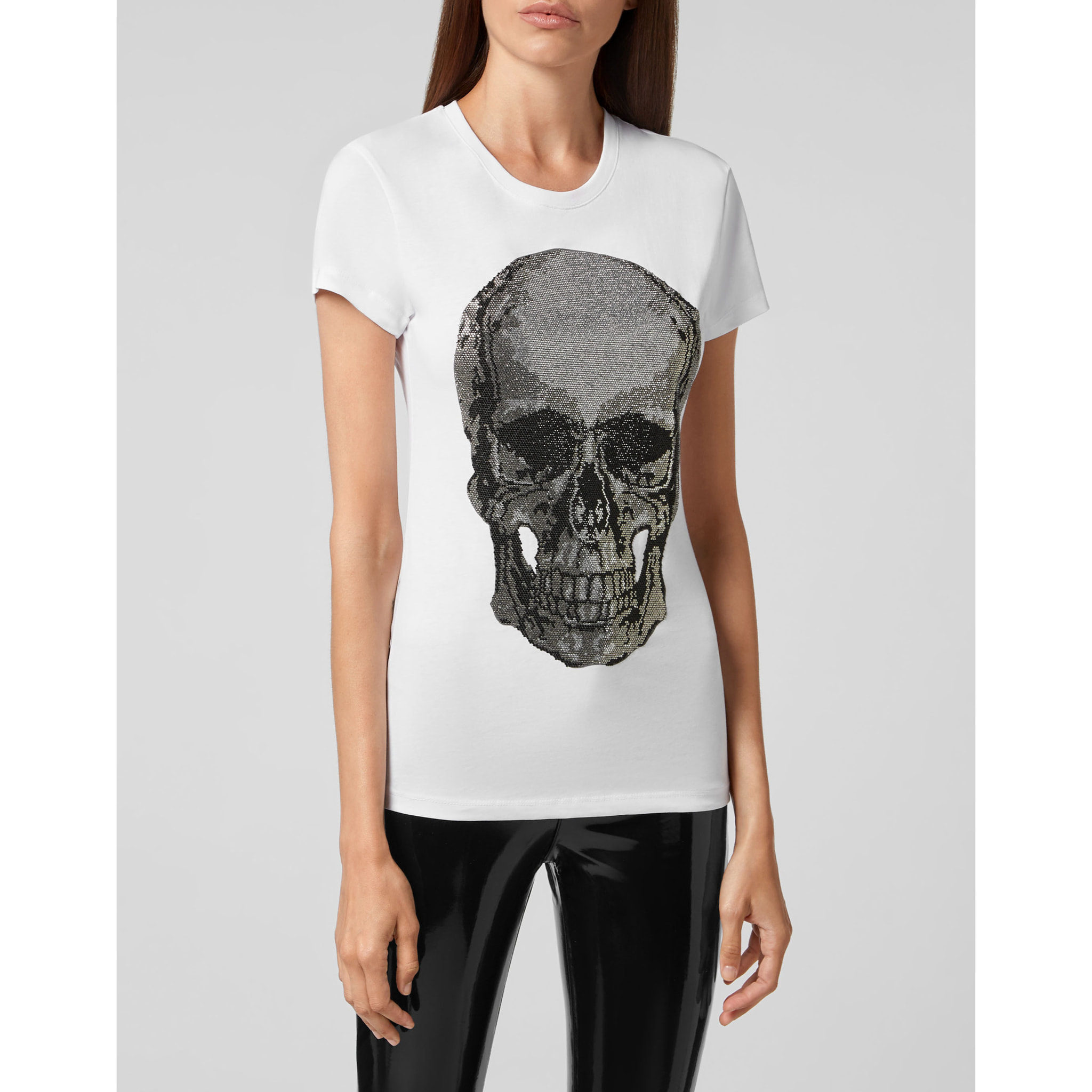 PHILIPP PLEIN T-Shirt Round Neck SKULL