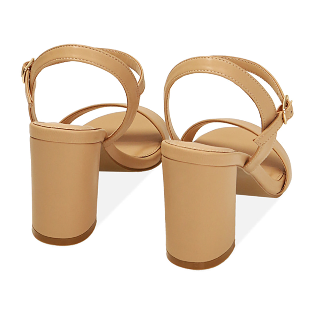 Sandali beige, tacco 8 cm