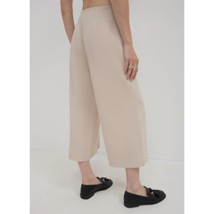 Pantalone culotte con pieghe