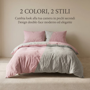 Parure copripiumino in flanella di cotone caldo e morbido, set sacco copripiumino con federa double face, tessuto tinto filo traspirante e resistente, ideale per inverno, comfort avvolgente, facile da lavare e durevole