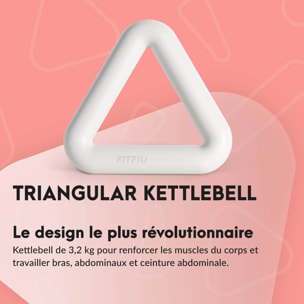 Kettlebell de 3,2kg Poignée Ergonomique pour Exercices