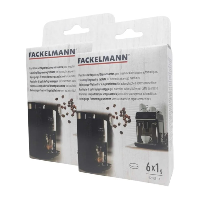 Ensemble de 12 Pastilles détergentes pour appareils électroménagers par 6 Fackelmann Petit Déjeuner