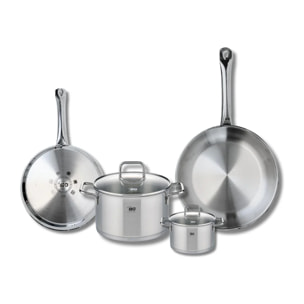 Set de 2 Poêles de cuisson 24 et 28 cm et 2 faitouts 12 et 20 cm Elo Profi Citrin