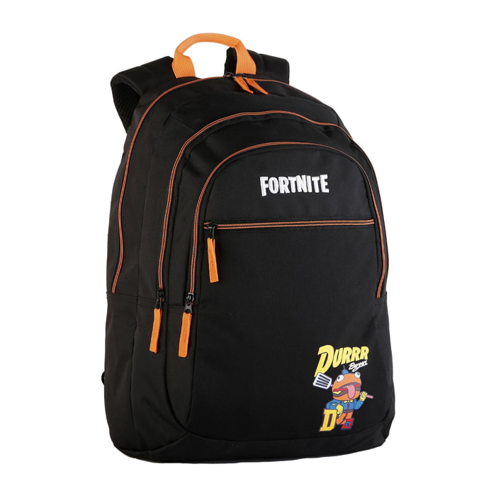 Zaino primario Fortnite Durrr a doppio scomparto, di grande capienza e adattabile a trolley.