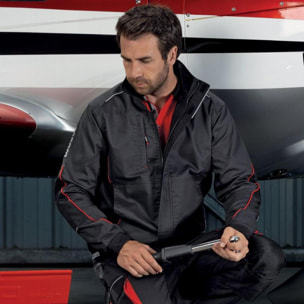 Veste de travail stretch FACOM Flexi Noir/Gris/Rouge Taille S - FXWW2000E-S