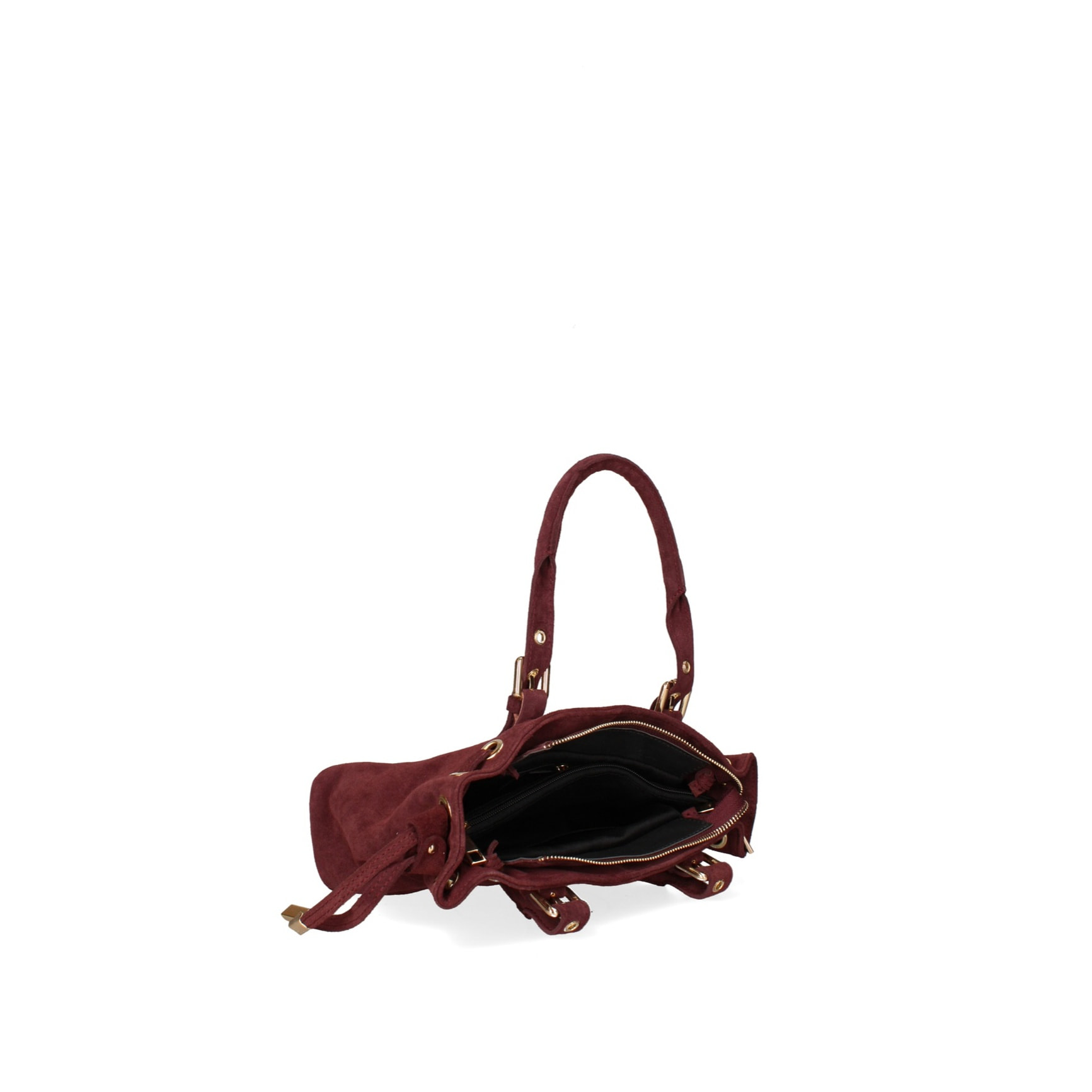 Borsa a mano da donna Made in Italy - Modello Elara Nova - Pelle scamosciata - 14.0 x 8.0 x 25.0 cm