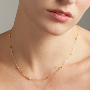 Collar acabado en oro amarillo de 18K