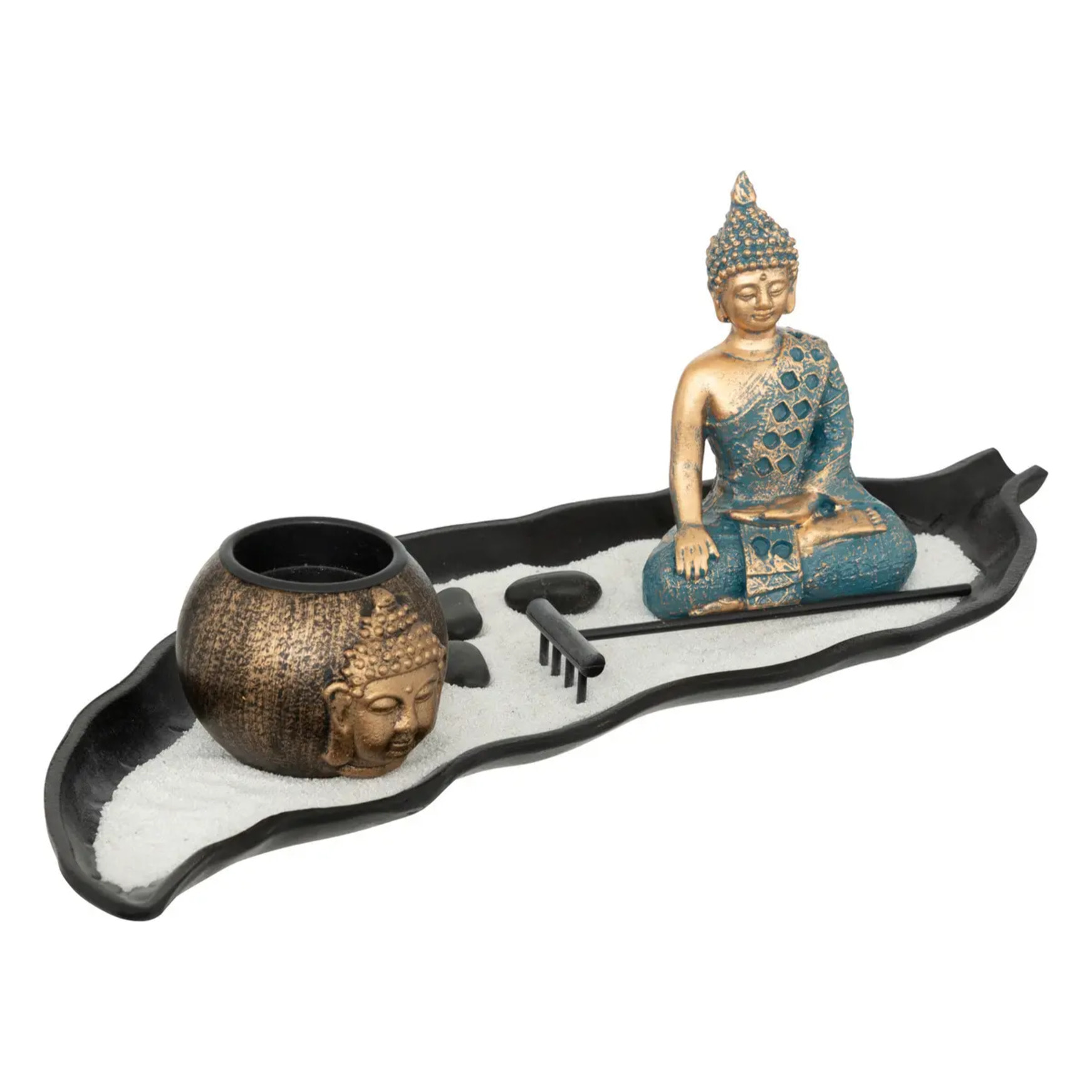 Jardin zen Shamy l.36cm bois et résine