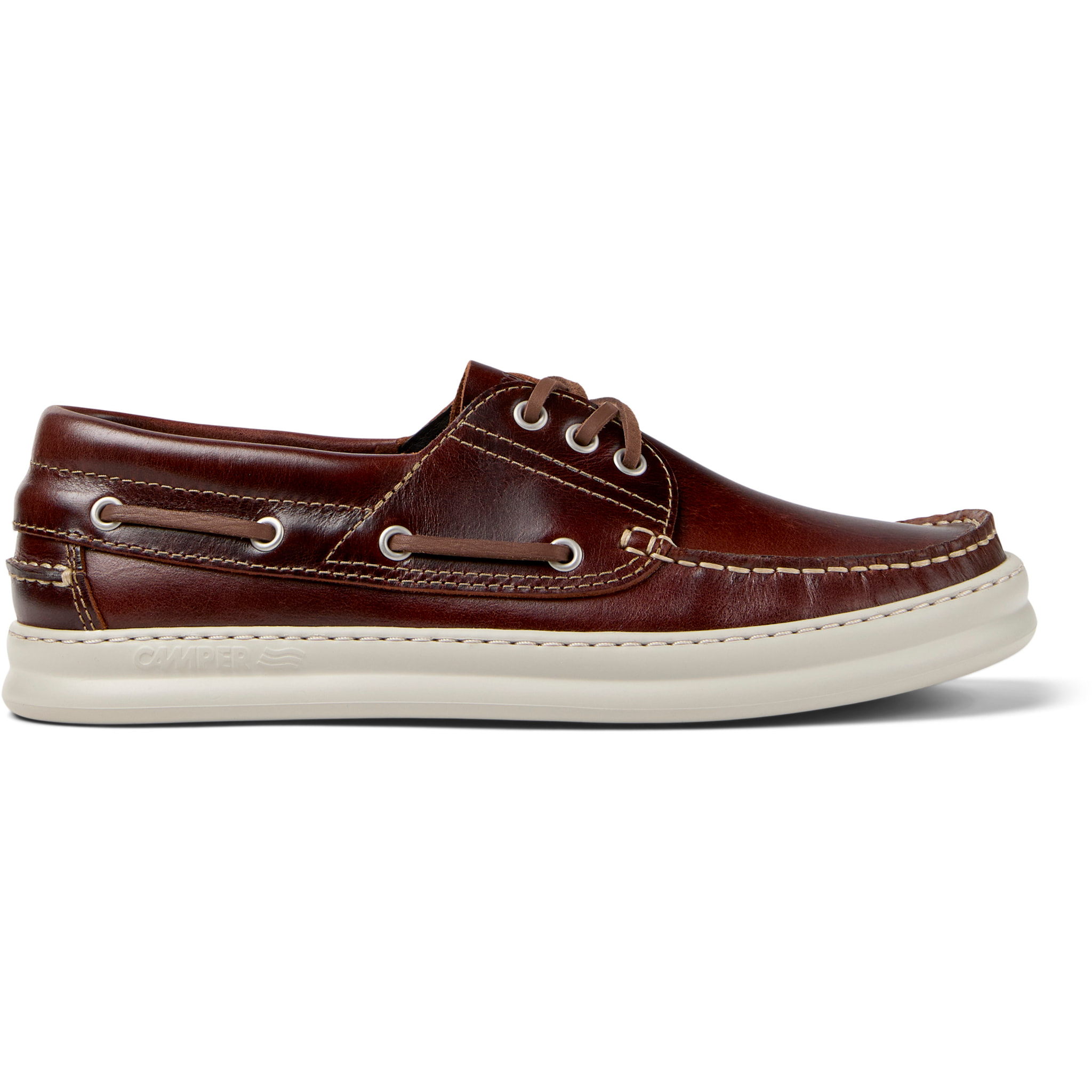 Zapatos de cordones - CAMPER Runner Four - Marron - Cuero liso