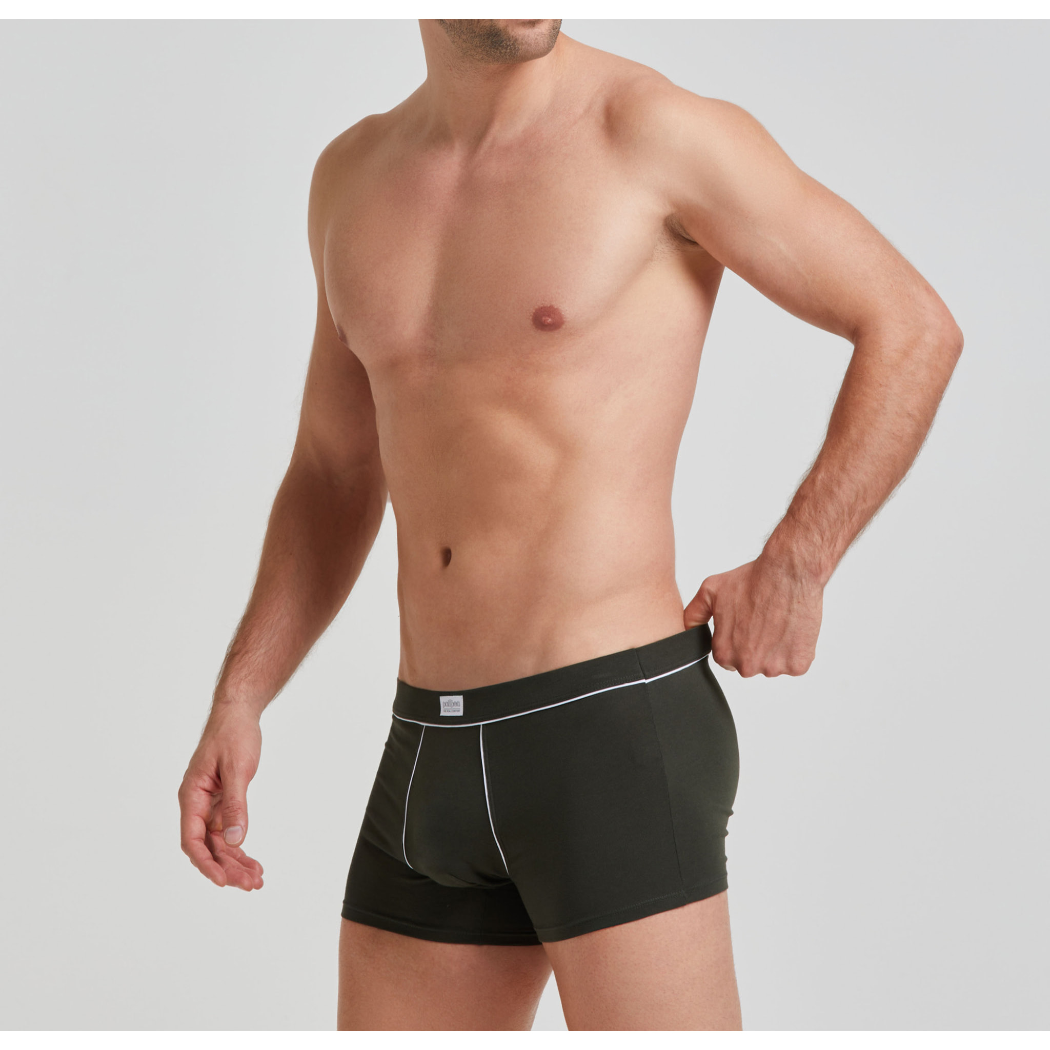 Boxer cotone con dettagli a contrasto