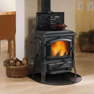 Pedana salvapavimento sotto stufa a legna e pellet in acciaio 90x80 cm