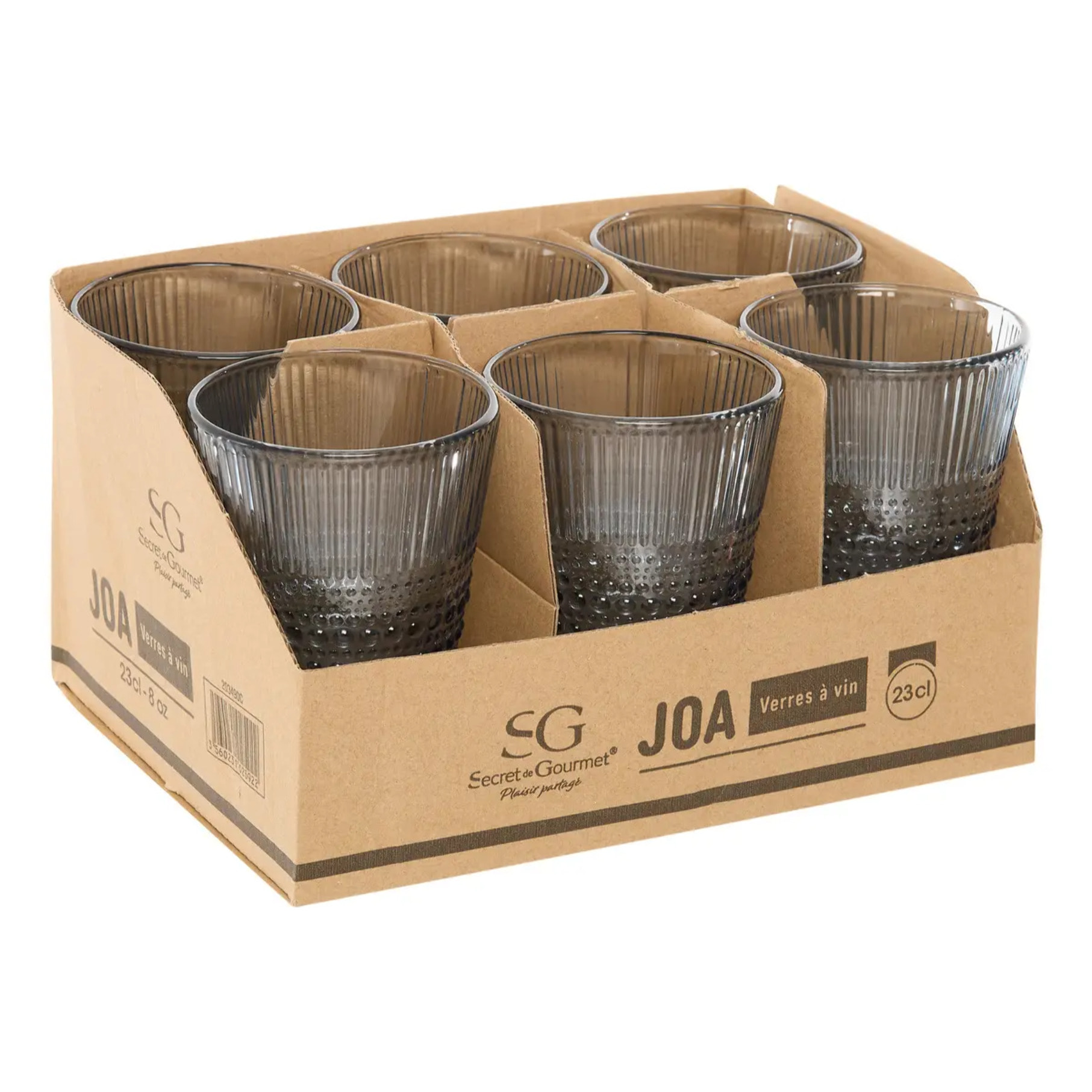 Verre à vin Joa bleu D8,7xH12,8cm