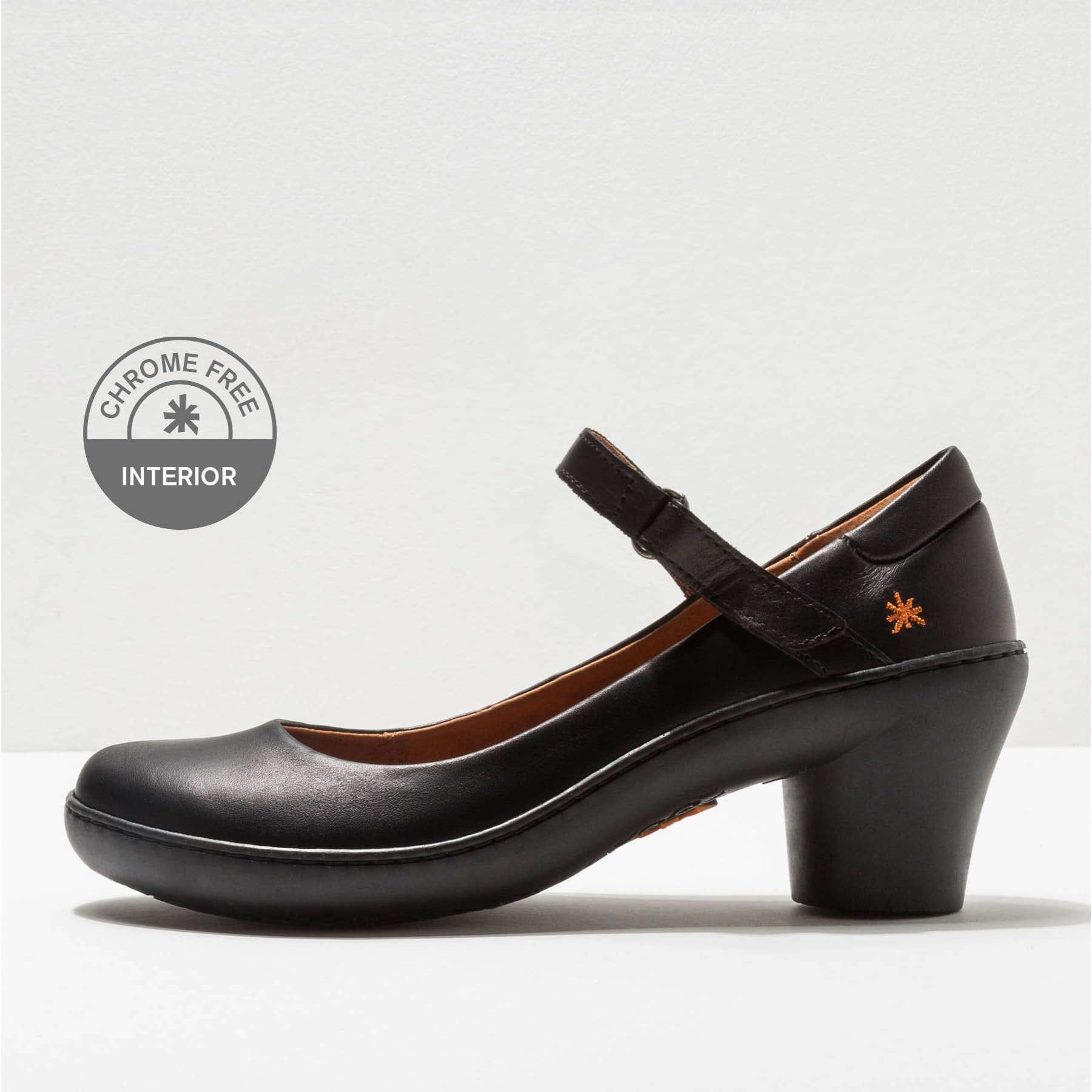 Zapatos con tacón 1440 GRASS WAXED BLACK/ ALFAMA color Black