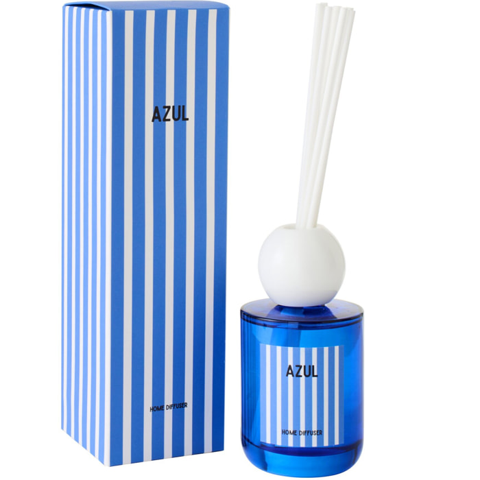 J-Line Bâtonnets parfumés Azul Solvant - Salt & Waves - verre - bleu - large