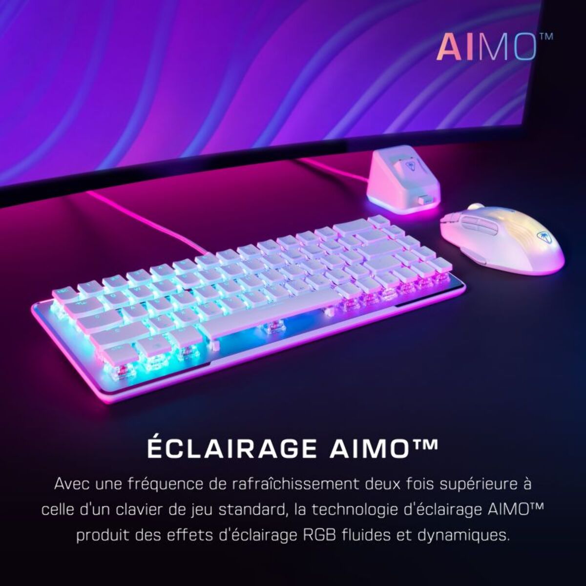 Clavier gamer TURTLE BEACH Vulcan II Mini Blanc Linear FR